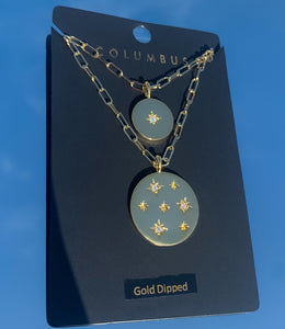 2 Layered Star Necklace(Gold)