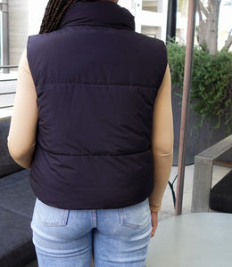 Reversible Puffer Vest(Black/Khaki)