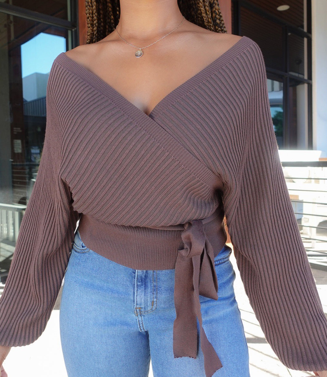 All Wrapped Up Sweater(Brown)