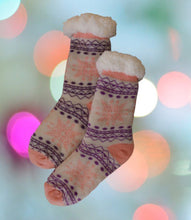Load image into Gallery viewer, Furry Christmas House Shoe Socks
