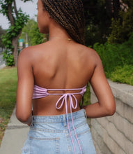 Load image into Gallery viewer, Mila Open Back String Tie Top(Lavender)
