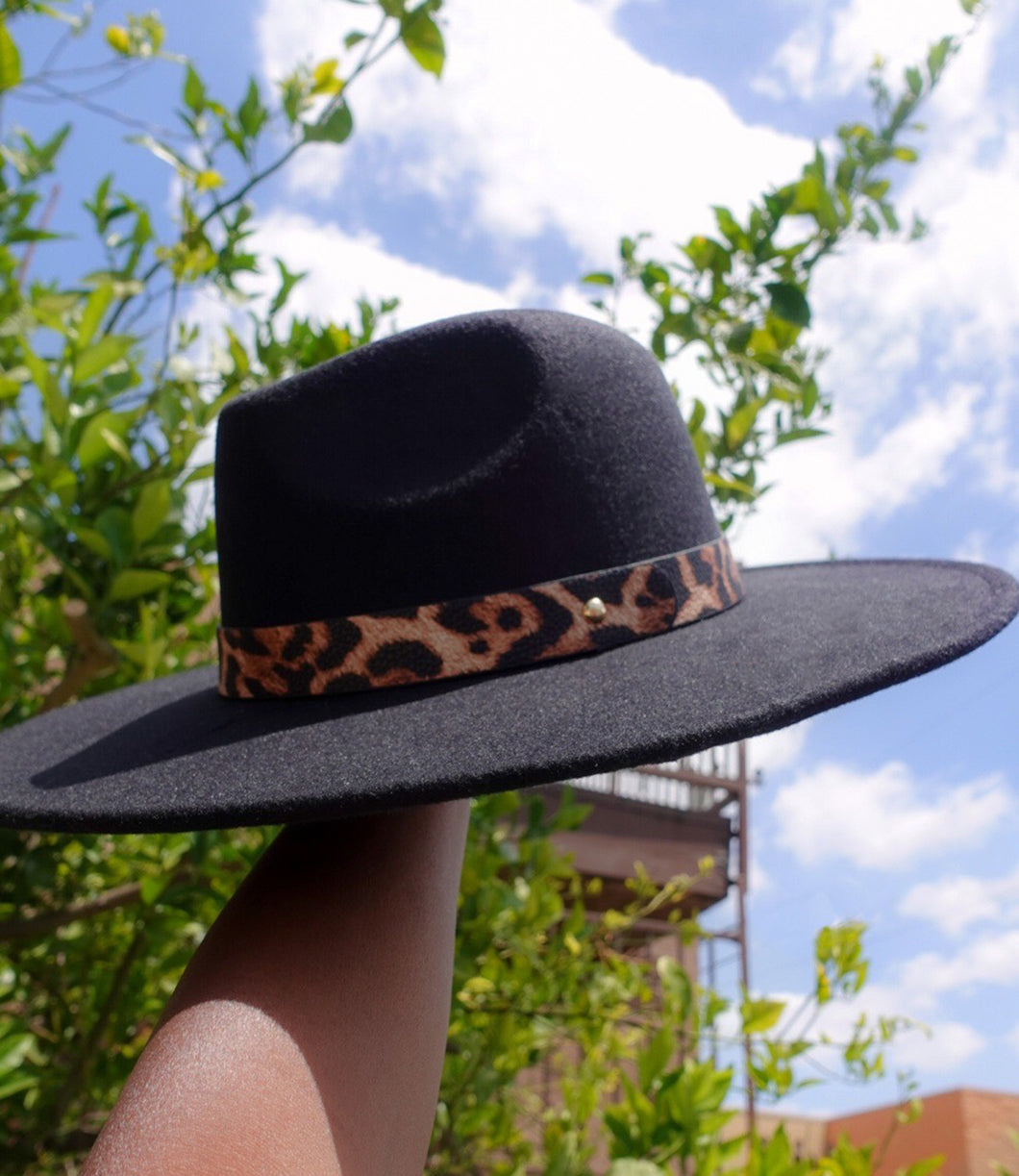 Presely Leopard Hat(Black)